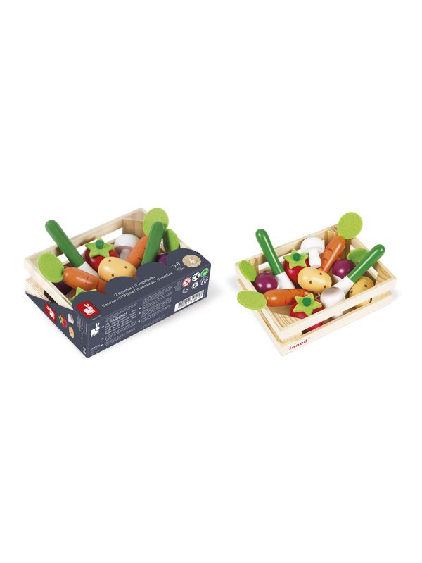 cagette de 12 légumes en bois