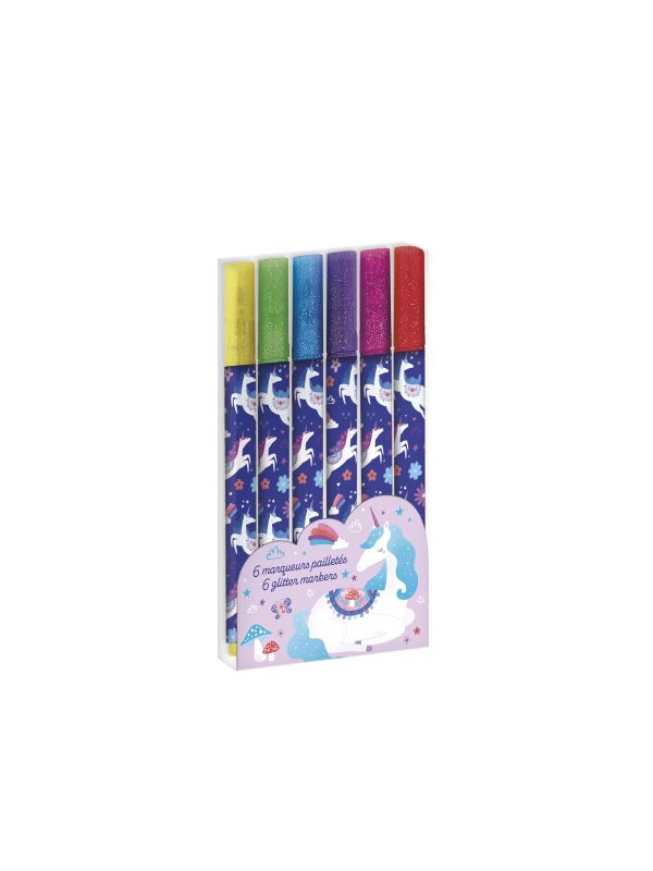 J08934 - Feutres pailletes licorne