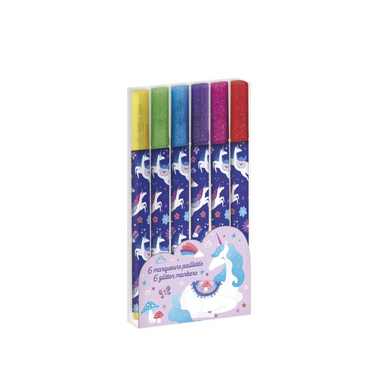 J08934 - Feutres pailletes licorne J08934 - Feutres pailletes licorne