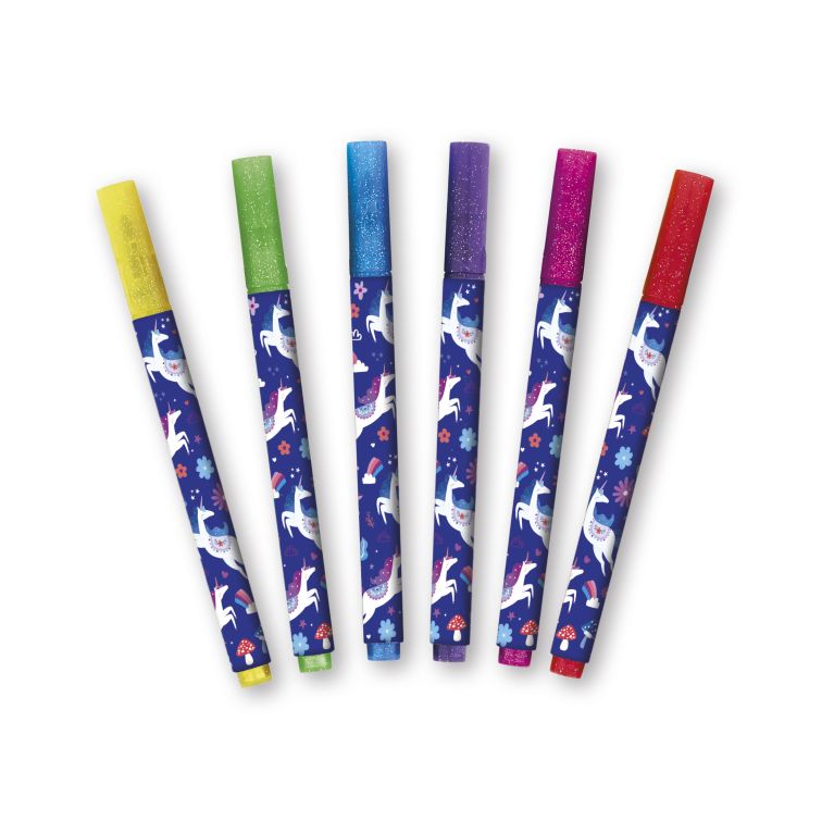 J08934 - Feutres pailletes licorne J08934 - Feutres pailletes licorne