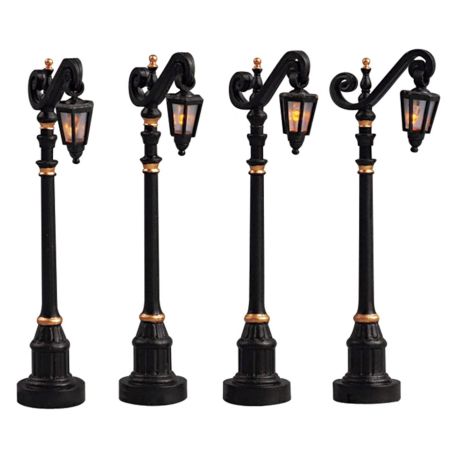 Lampadaire style colonial - lot de 4