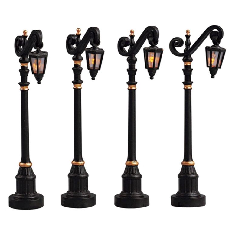 Lampadaire style colonial - lot de 4