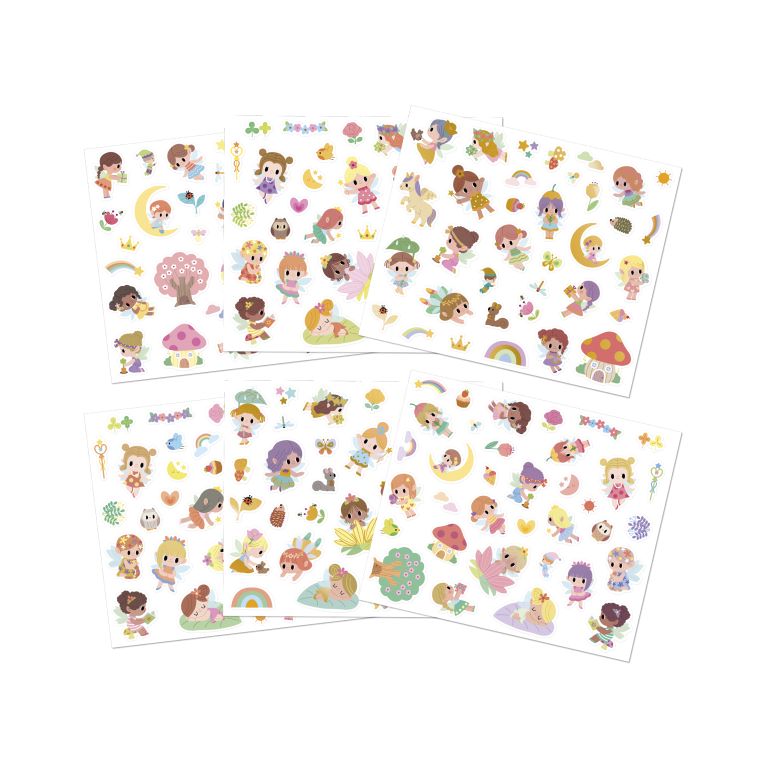 Pochette de sticker " princesse et fée"repositionnable 3 ans et +