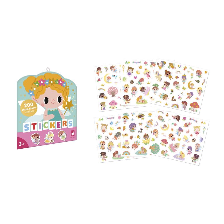 Pochette de sticker " princesse et fée"repositionnable 3 ans et +