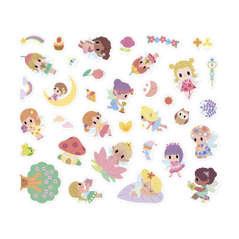 Pochette de sticker " princesse et fée"repositionnable 3 ans et +