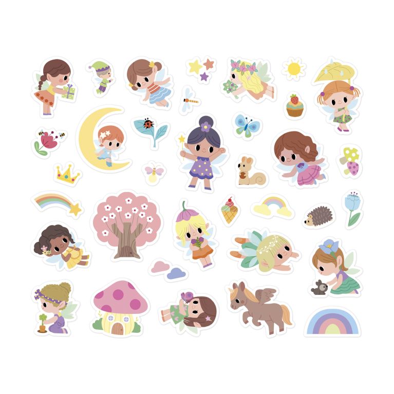 Pochette de sticker " princesse et fée"repositionnable 3 ans et +