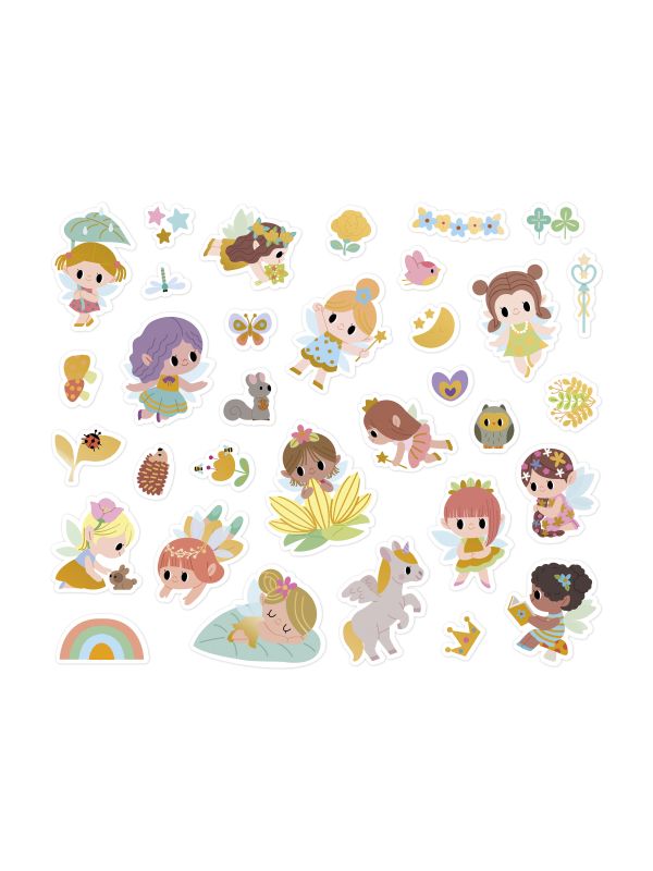 Pochette de sticker " princesse et fée"repositionnable 3 ans et +