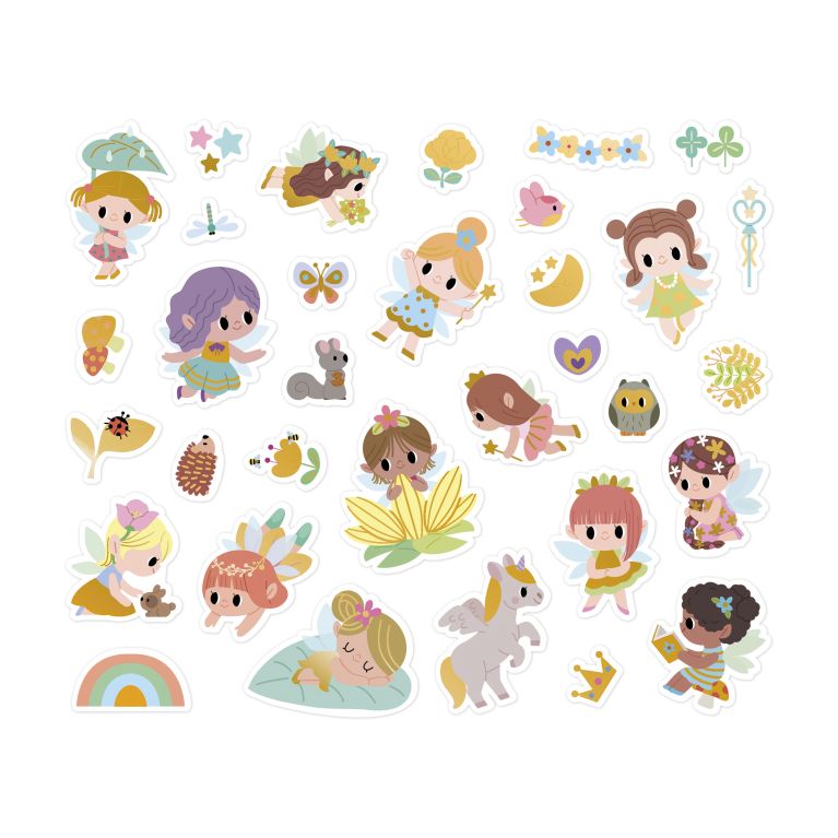 Pochette de sticker " princesse et fée"repositionnable 3 ans et +