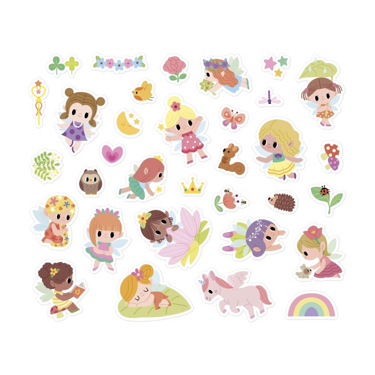 Pochette de sticker " princesse et fée"repositionnable 3 ans et +