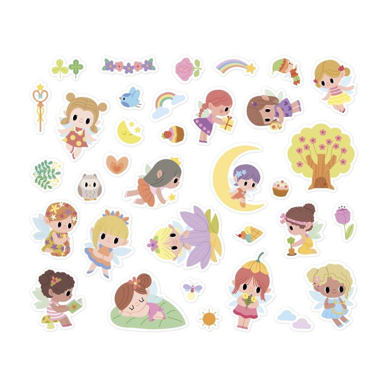 Pochette de sticker " princesse et fée"repositionnable 3 ans et +