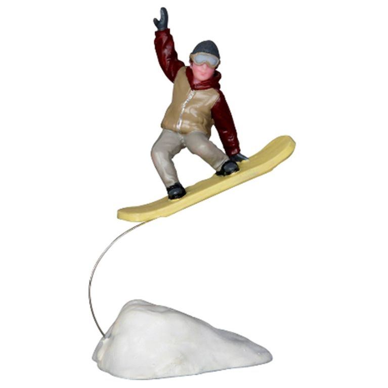 Snowboard Sliders Lemax 32224 - Figurine Décorative En Résine - 10.2 X 3.8 X 9.3 Cm - Collection Village De Noël