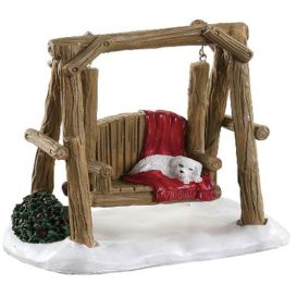 Balançoire rustique en bois