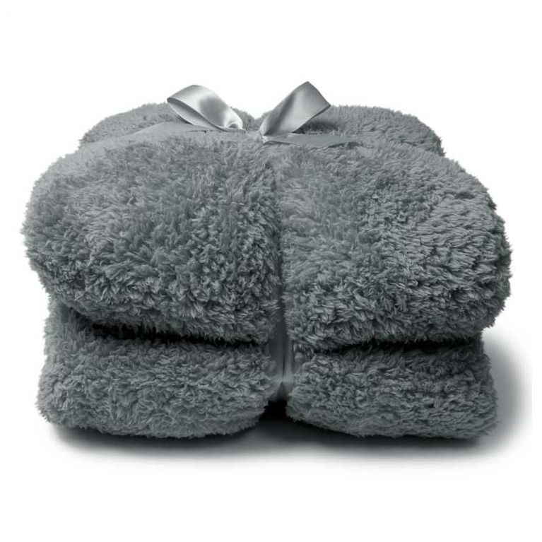 Plaid polaire " TEDDY" 150 X 200 gris anthracite