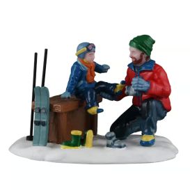 Figurine journée de ski père-fils