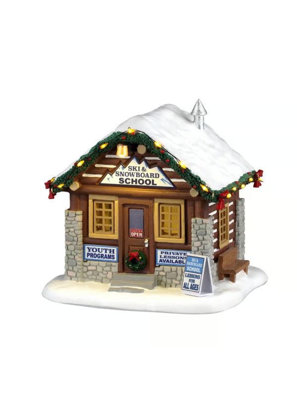 Chalet de piste de l'école de ski et de snowbord