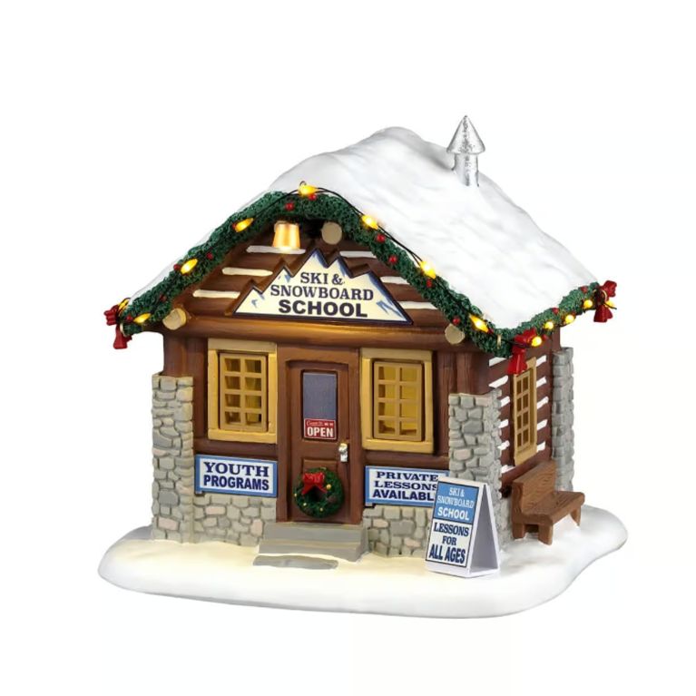 Chalet de piste de l'école de ski et de snowbord