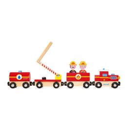 Petit train en bois - STORY pompier