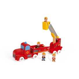 Grand camion de pompier en bois - STORY