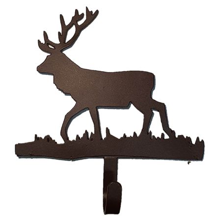 Patère cerf en métal un crochet
