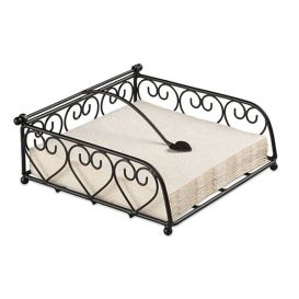 Distributeur pour serviette 33 x 33 cm noir avec motif cœurs