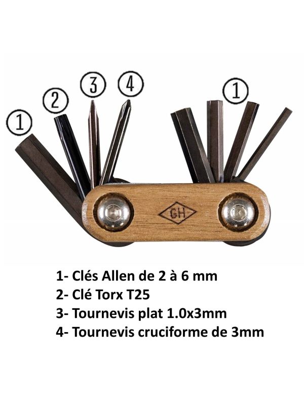 Outils de poche multifonction en acier recouvert de titane