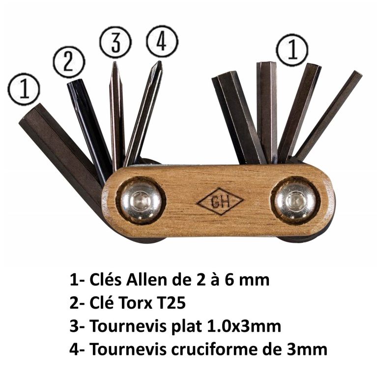 Outils de poche multifonction en acier recouvert de titane Outils de poche multifonction en acier recouvert de titane
