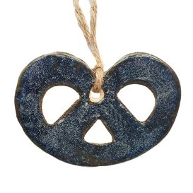 Suspension céramique  bleu bretzel