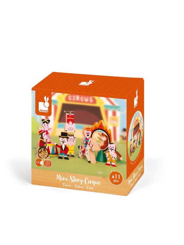 Petits personnages et animaux en bois - MINI STORY  cirque