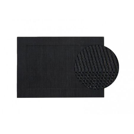Set de table en plastique 45 x 30.5 cm - Noir