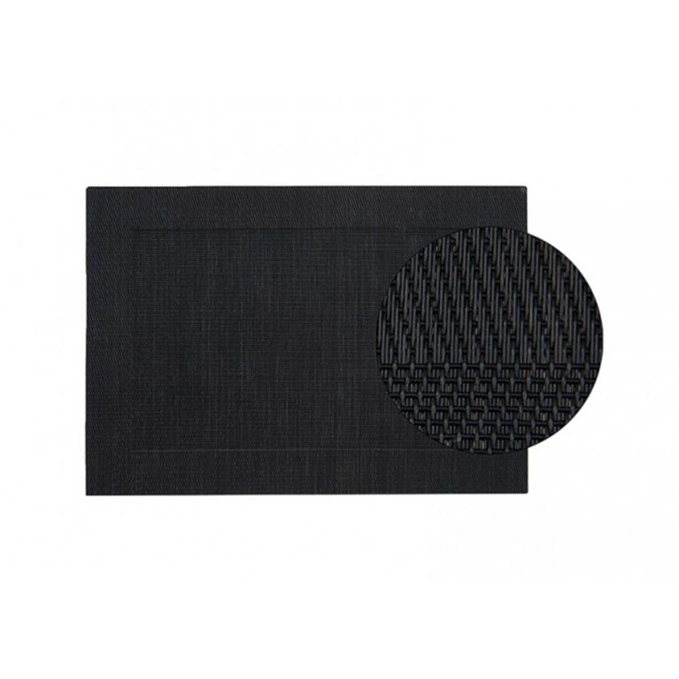 Set de table en plastique 45 x 30.5 cm - Noir