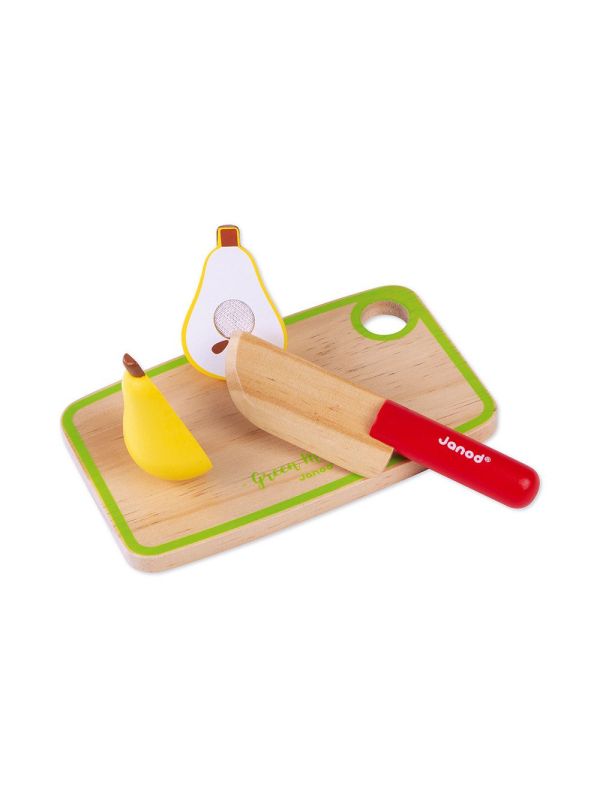 Cagette de fruits et légumes à découper en bois avec accessoires