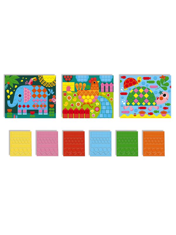 Tableaux en mosaïques à faire pour enfants - Animaux