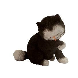 Figurine chat Dubout-Petite toilette
