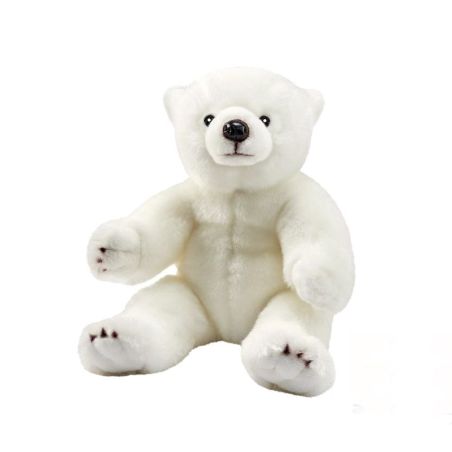 Peluche  ours blanc flocon 40cmH