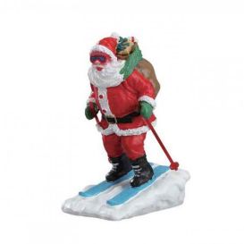 Figurine père noël sur les skis