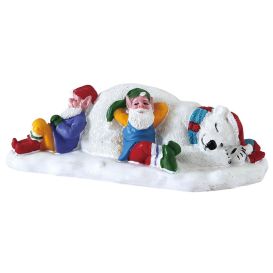 LEMAX 72552 - Figurine lutin et ours polaire en pause