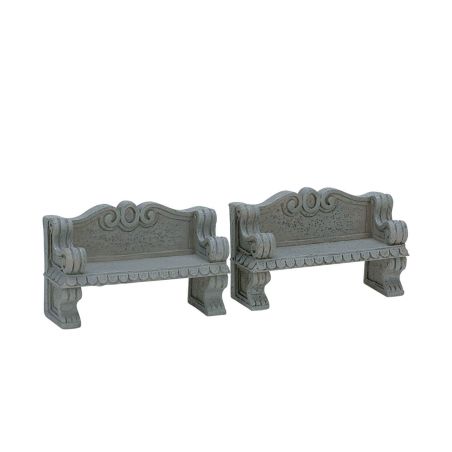 Banc en pierre - lot de 2