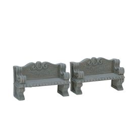 Banc en pierre - lot de 2