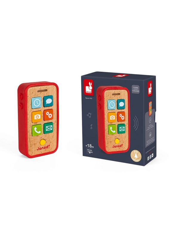 Téléphone sonore - Réplique pour enfant en bois