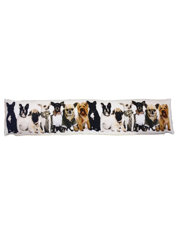 Boudin de porte en toile imprimée multi chien