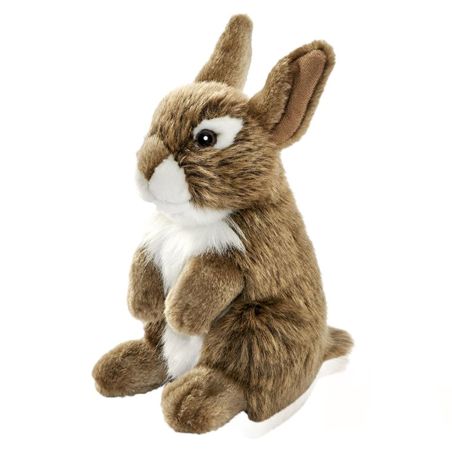 Peluche  lapin brun assis