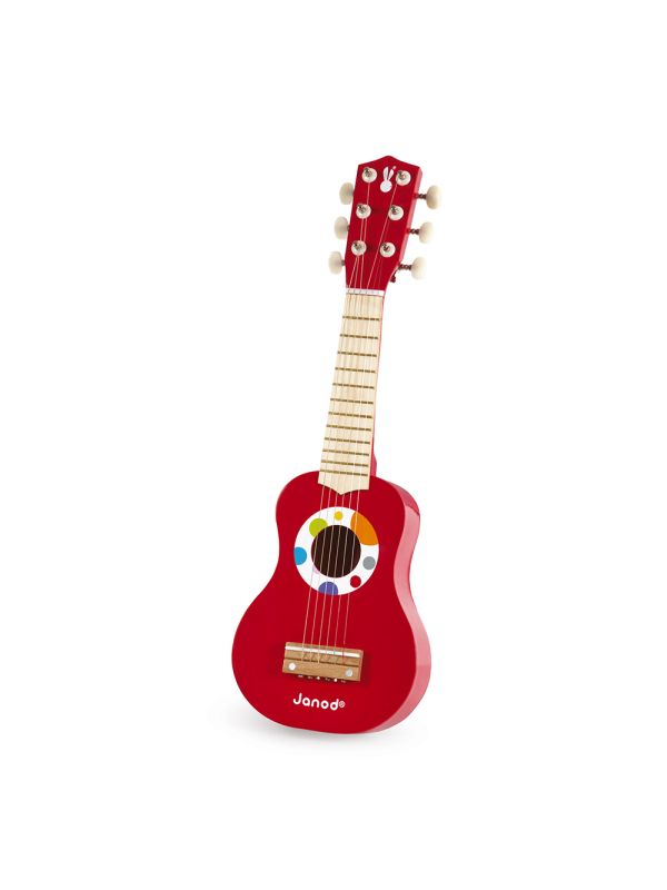 Guitare CONFETTI en bois 6 cordes pour enfant - JANOD 07628