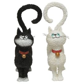 Figurine chat Dubout- " Qu'est ce qu'on mange"