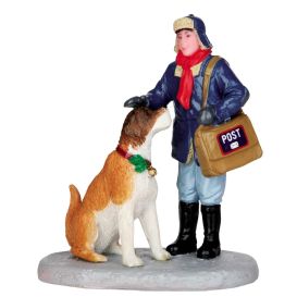Figurine homme et son chien