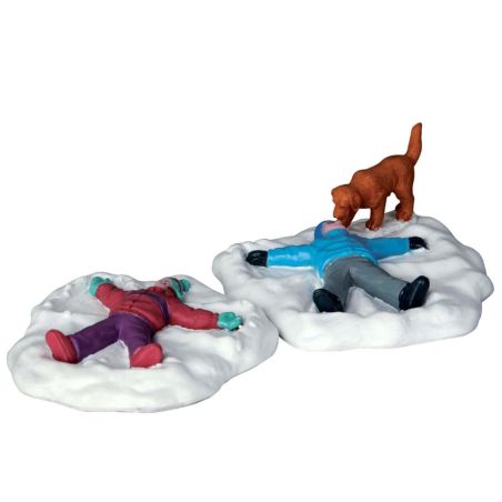 LEMAX 62444 – Figurine anges dans la neige
