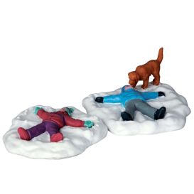 LEMAX 62444 – Figurine anges dans la neige