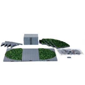 Place modulable rond avec gazon