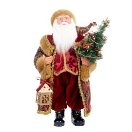 Père-noël avec sa lanterne et son sapin