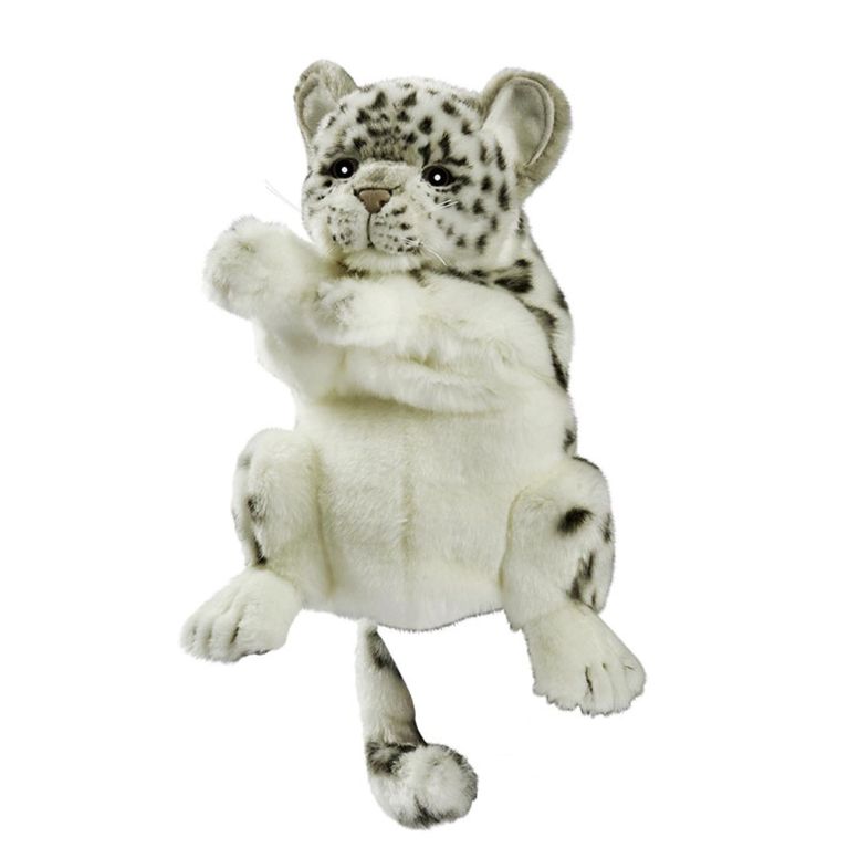 Marionette en peluche léopard des neiges Marionette en peluche léopard des neiges