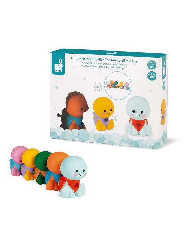 Gicleur de bain 5 tortues - la famille ribambelle